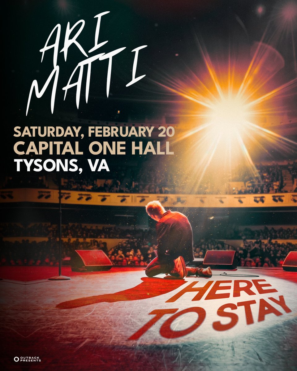 CapitalOneHall's tweet photo. Comedian @AriMattiComedy is coming to Tysons, VA on February 20! 🎤 

Tickets go on sale Oct. 9 at 10A via Ticketmaster, but you can unlock yours early on Oct. 8 at 12P with code COMEDY: https://t.co/1GhxCi5d0M https://t.co/8L94HwUgQ2