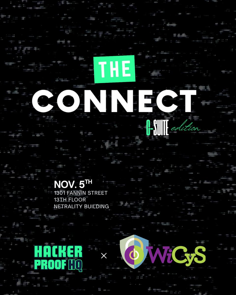 HackerproofHQ's tweet photo. Ever wanted to ask a CISO how they actually got the seat? Here’s your chance.

5 CISOs. Your questions. Houston, during AfroTech week.

Thu, Nov. 5 | 6 to 9 PM CT

Free food, drinks, and music.

Register + submit your question: https://t.co/DrMpRc0EoN https://t.co/Ac8Iyxt53B