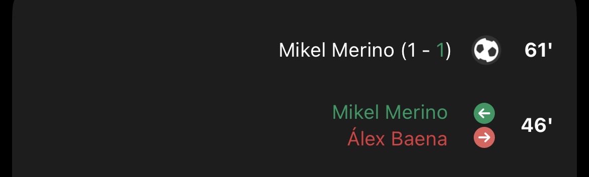 ArsenalFaqs's tweet photo. Mikel Merino scores for Spain from the bench… He is inevitable https://t.co/cKGLr0E1FM