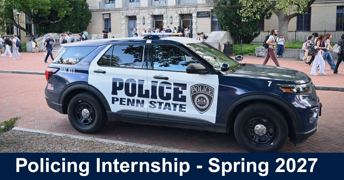 PennStatePolice's tweet photo. UPPS is now accepting applications for its Spring 2026 Policing Internship program!
Learn more and apply at https://t.co/N7z6Uqce4v
#PennState #PennStatePolice #PennStatePublicSafety https://t.co/ox24H4IoGX