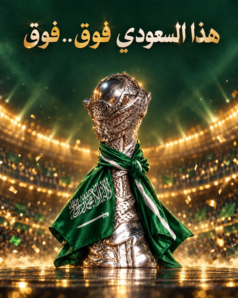 al_zara1's tweet photo. ألف مبارك لمنتخبنا السعودي 🇸🇦
بطولة الخليج.. فرحةٌ تليق بالأخضر وجماهيره 💚
دامت أفراح الوطن، والقادم أجمل بإذن الله 🏆

#السعودية_الإمارات https://t.co/suv5jRyZJz