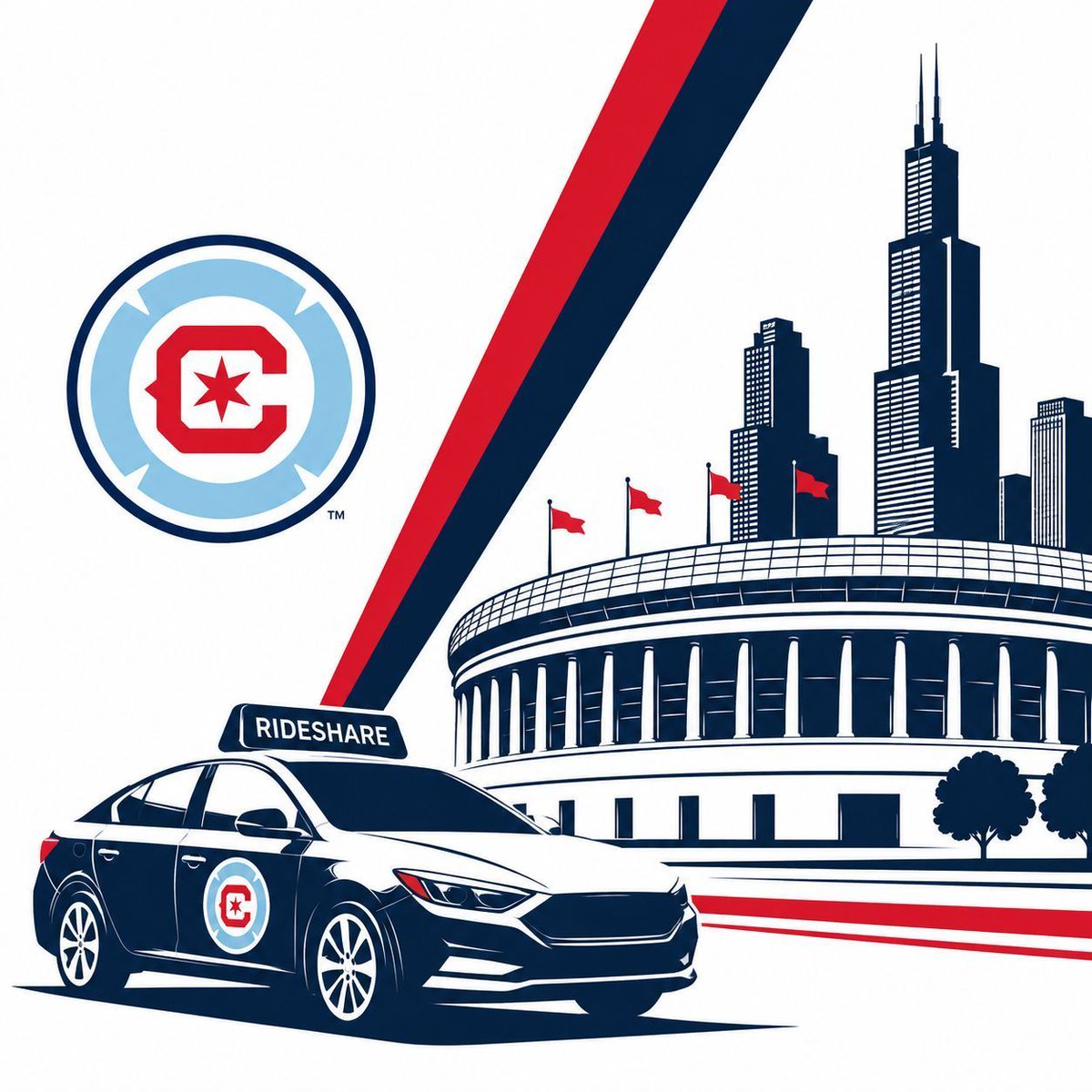 CF97Travel's tweet photo. 🚗 Rideshare information to today's  @ChicagoFire match.

These are designated rideshare designated drop-off locations when arriving at @SoldierField 🏟️:

📍 18th St. turnaround (west of Lake Shore Dr.)
📍 Balbo Dr. at Columbus Dr.

#cf97 #RideShare https://t.co/dMJZZFuhw1