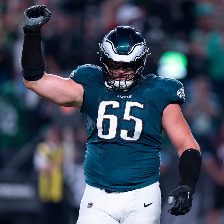 FanDuel's tweet photo. @LaneJohnson65 @Eagles @NFL Lane Johnson: forever an Eagles legend

▹ 2x Super Bowl champion
▹ 2x First Team All-Pro
▹ 6x Pro Bowl selection
▹ 171 career games played
▹ 1 receiving touchdown
▹ Only 20 holds in 14 seasons

Salute to a tremendous career 🫡

#NFL | #FlyEaglesFly https://t.co/SfdwoRuWxW