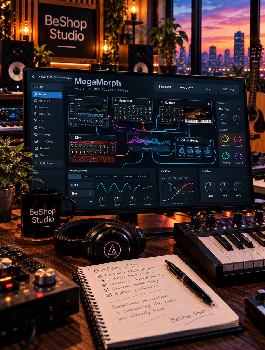 beshopstudio's tweet photo. Your plugins become one instrument

Sync Audio has released MegaMorph, a new host that lets producers combine and modulate multiple third-party plugins as one expressive instrument or effects rack. https://t.co/hq7sKQDfy6