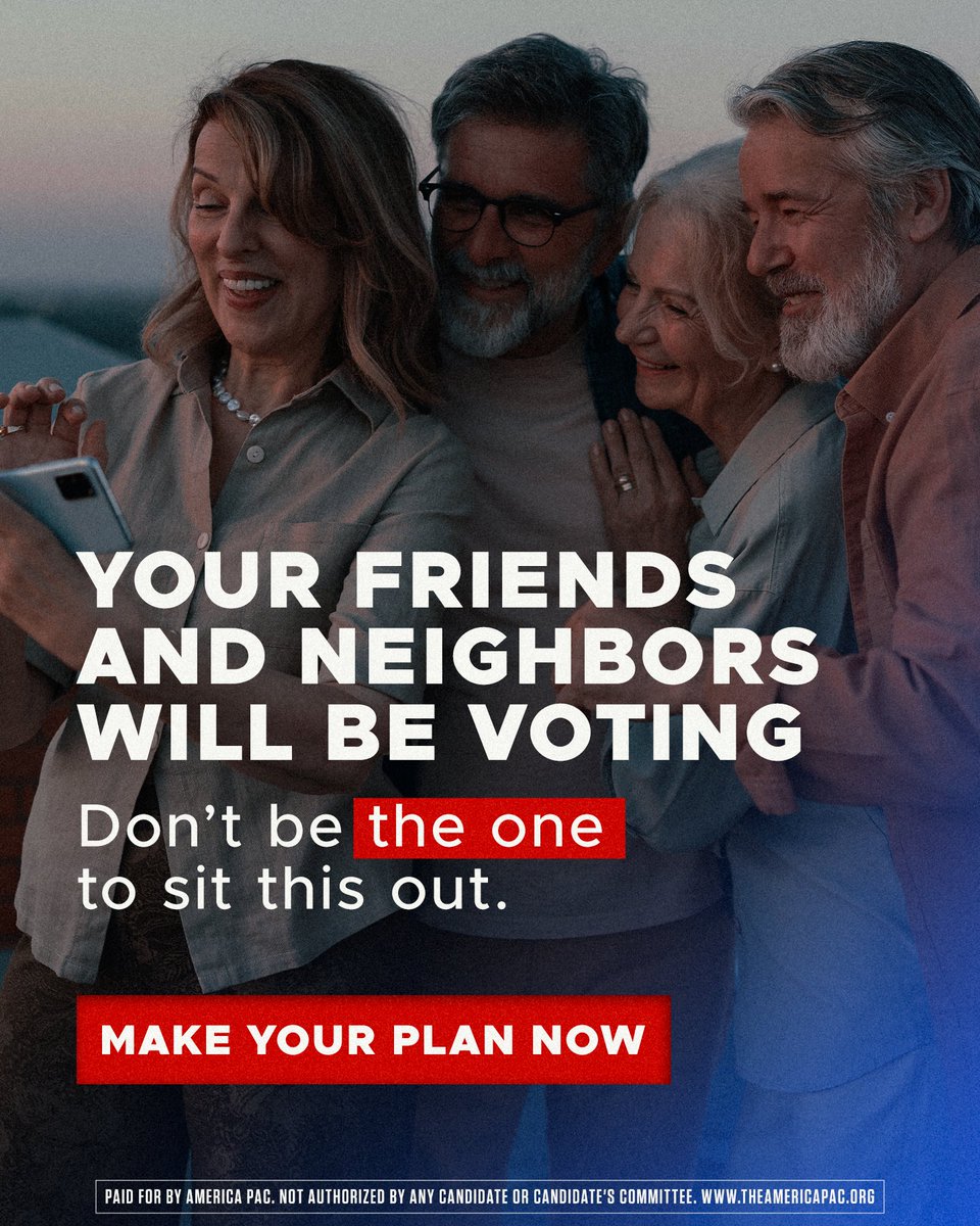 america's tweet photo. OHIO: Imagine being the only one of your neighbors who didn't vote. Don't let that be you. Whether you vote is public record, and your friends and neighbors are making their plans right now. Make yours and VOTE by November 3.