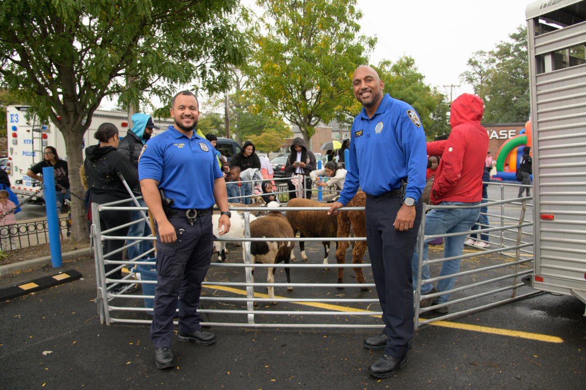 NYPD45Pct's tweet photo. A little rain couldn’t stop the fun! Despite the weather, our community still came out to enjoy the 45th Precinct Fall Festival! Thank you to everyone who joined us and helped make it a great day. Rain or shine, we’re always grateful for our community! 💙 https://t.co/f2W8CZYCSx