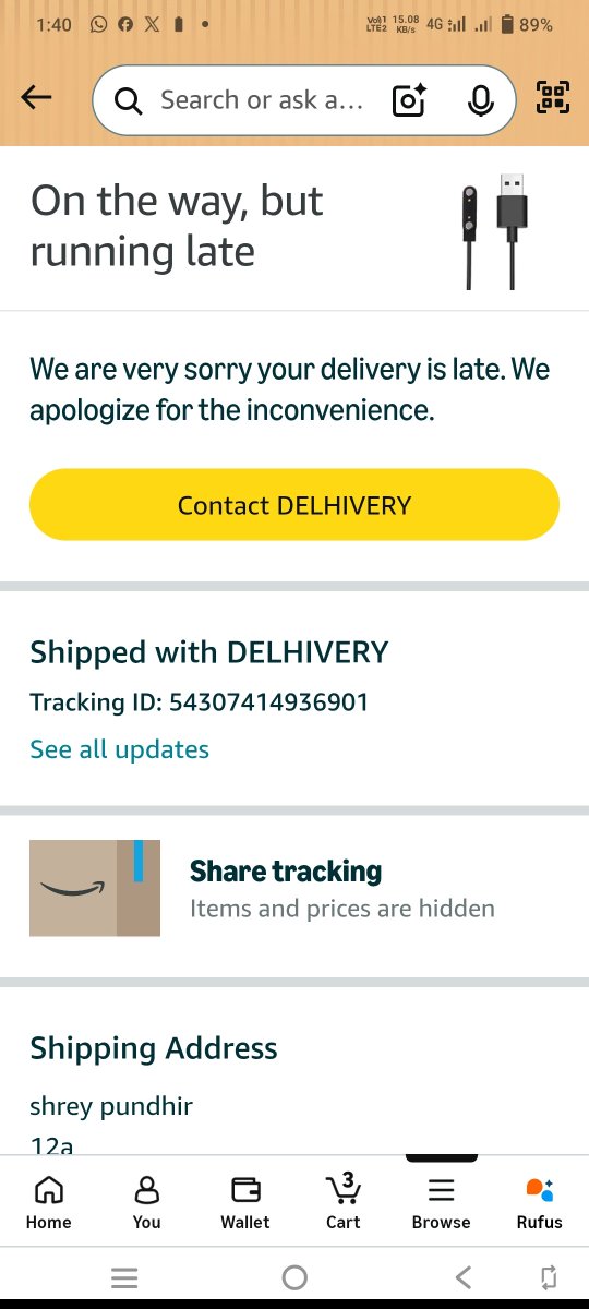 PundhirShrey's tweet photo. @delhivery you guys are not taking this issue seriously. I really never ever seen such kind of laziness from any delivery organization. https://t.co/wMiG1LkYxA