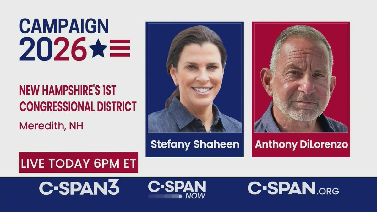 cspan's tweet photo. It's Debate Night on C-SPAN! 
Watch Campaign 2026 U.S. Senate, Governor, and U.S. House debates tonight on the C-SPAN Networks: https://t.co/wvkl7k7sEg