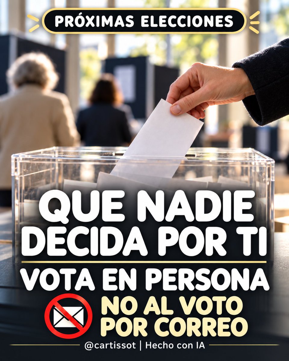 cartissot's tweet photo. #NoAlVotoPorCorreo 
#QueNadieDecidaPorTi 

➰〰️ https://t.co/BPXysCuZ0z
