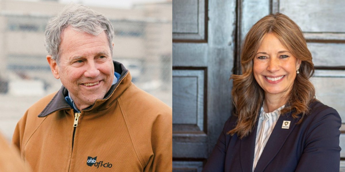 IAPolls2022's tweet photo. OHIO POLL By YouGov

SENATE
🟦 Sherrod Brown: 49%
🟥 Jon Husted (inc): 45%
——
GOVERNOR
🟦 Amy Acton: 48%
🟥 Vivek Ramaswamy: 44%

Recall: Trump 53-43 | 9/18-30 | 3,780 LV
https://t.co/DOXRahYFJe https://t.co/Np362Z1rlW