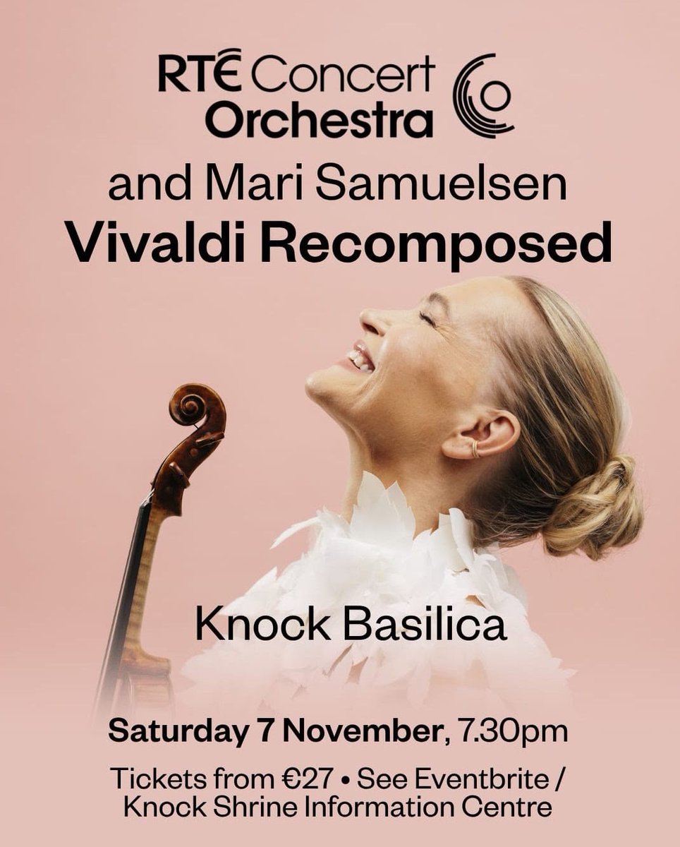HomesteadPost's tweet photo. Tickets : 
https://t.co/d5xB2rAOt4

Vivaldi Recomposed: #RTEConcertOrchestra and Violinist Mari Samuelsen at #KnockBasilica

7.30 Saturday 7th November 2026
https://t.co/d5xB2rAOt4

@samuelsofficial @RTE_CO @RTE

6.10.26 gd https://t.co/fy10n26GAU Humanity is a Virtue https://t.co/lGdDxnGssV