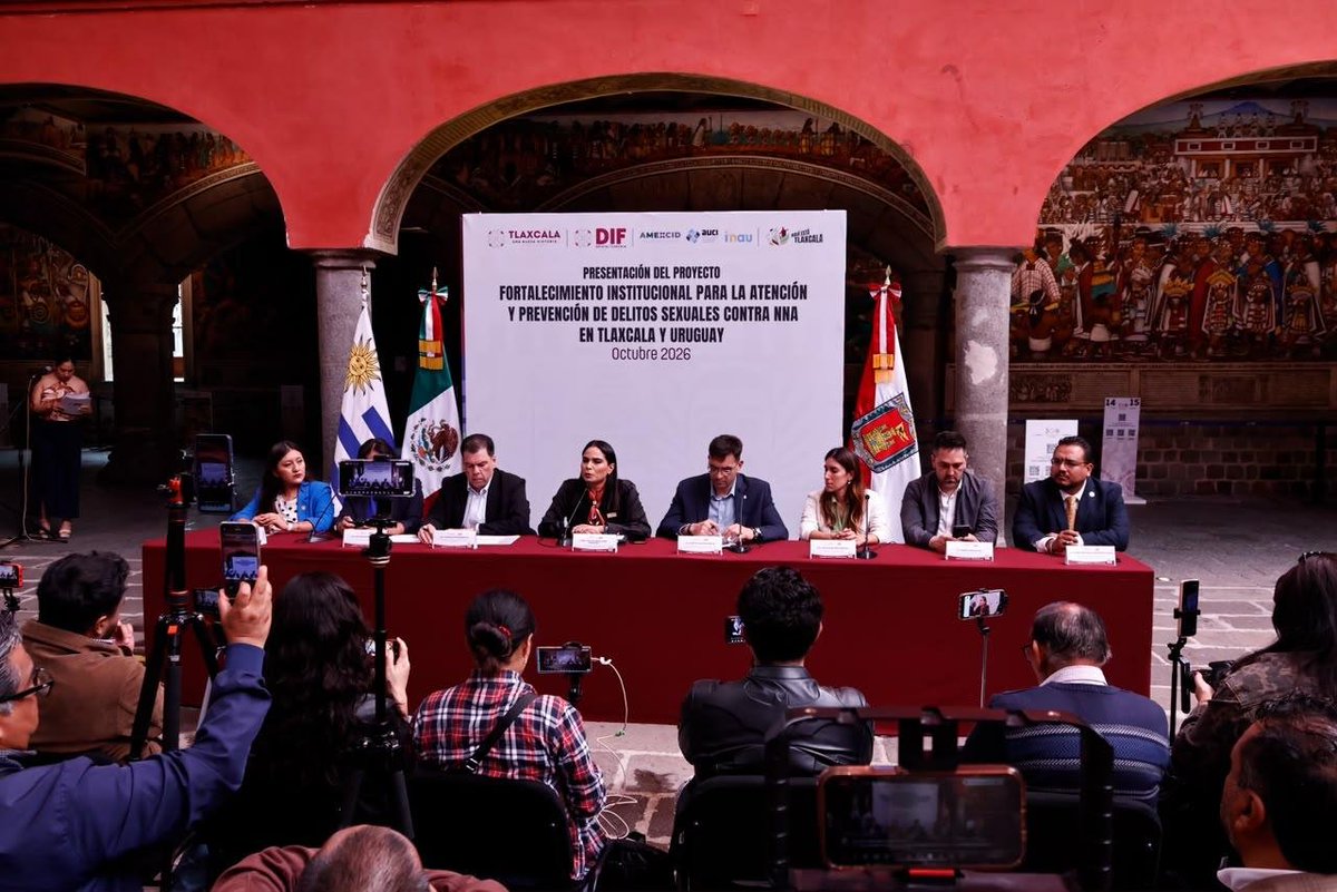 plataforma3mx's tweet photo. 👧🛡️ Tlaxcala y Uruguay impulsan un proyecto para prevenir y atender delitos sexuales contra niñas, niños y adolescentes, con plataforma digital, capacitación e intercambio de buenas prácticas. https://t.co/FzqBF3vbxA