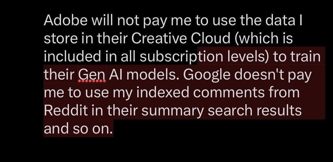 Mksim0671's tweet photo. @TheAmos123 @KevinPicchi On the ground where devs getting paid by a mega corp financed by stakeholders and B2B whales, while AI scraps info without author’s consent and makes money from abusing it 🗿 https://t.co/qkRL95AkwE