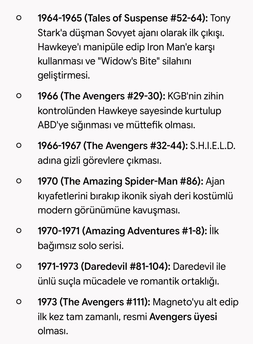 Athenith_'s tweet photo. @yanahgad @theSlytherin06 @gelbiryudumal @pargalion Üff boş bi insan ya 1964te karakter rus ajanı olarak çıkıyor münakaşalardan sonra 1966da da iyi tarafa geçiyor birkaç yıl shield için gizlice çalışıp sonrasında Avengersa katılıyor Avengers #111’de scarlet witch de vardı bu arada bu salak bunu duysa kudurur herhalde kafayı bozmuş https://t.co/RHjf4cpROb