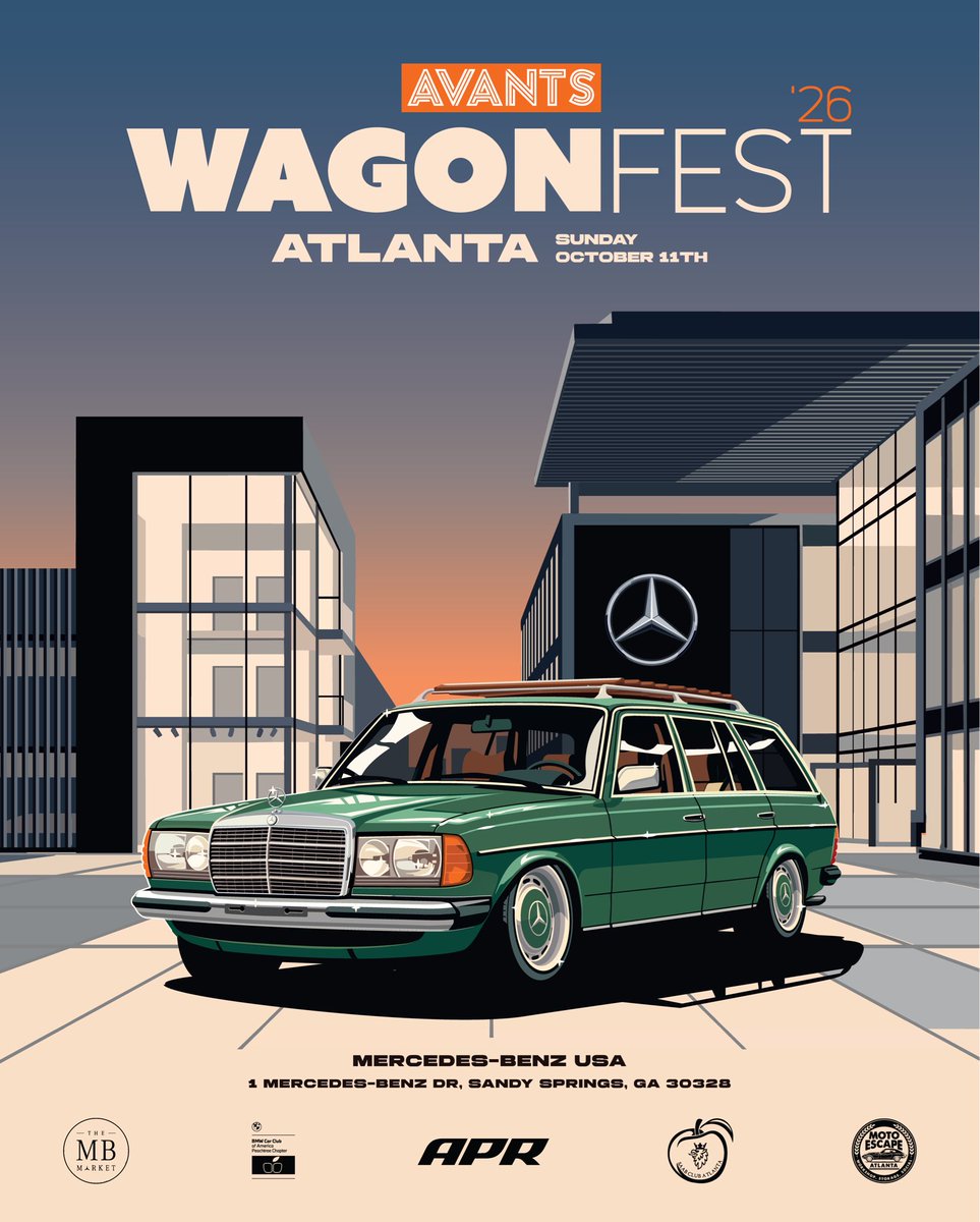 AvantsOfficial's tweet photo. Mercedes-Benz USA here we come… 🛒🍑 This Sunday, October 11th, we’re taking over the Mercedes-Benz USA Headquarters for the first-ever WagonFest Atlanta! https://t.co/WyYHc2Zkqf