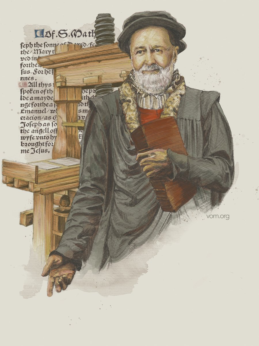 VOM_USA's tweet photo. Remembering Martyrs: On this day in 1536, William Tyndale was burned at the stake for translating the Bible into English. His last words were "Lord, open the king of England's eyes." https://t.co/OGzLC7NQmO