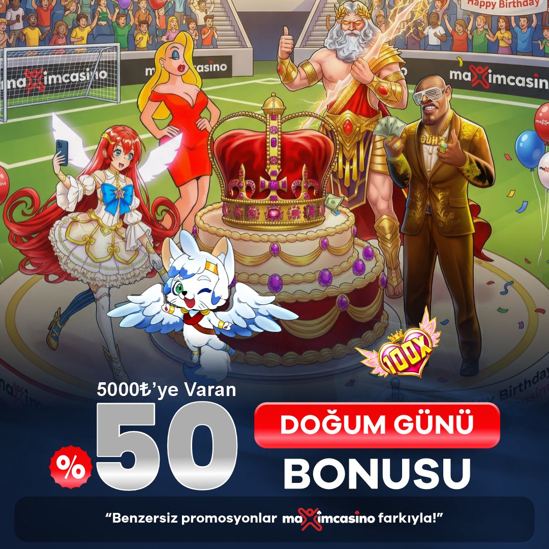 SosyalMaximm's tweet photo. 🎂 Bugün Başrol Sizin! 

✨Hediyeniz MaximCasino ile hazır! 

⭐️ Tam 5.000 TL’ye varan doğum günü hediyenizi almayı unutmayın. 

⭐️ %50 bonusunuzla şansınızı katlayın, yeni yaşınıza zaferle başlayın!

🆗Tıkla Kazan https://t.co/Y9pKxoPxsw https://t.co/6Sg72IjuNk