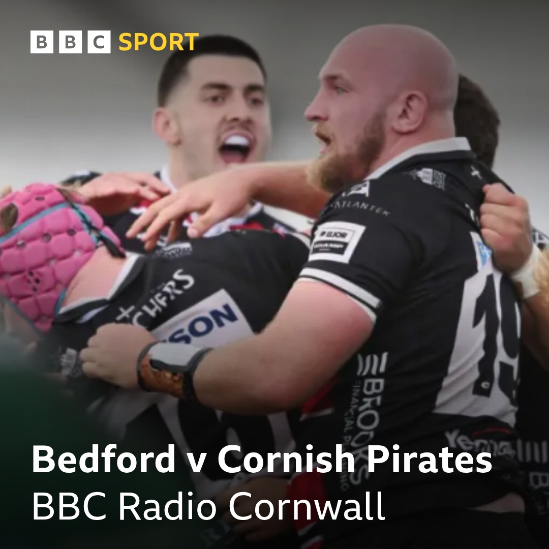 CornwallSport's tweet photo. The Cornish Pirates travel to Bedford looking to make it three wins from four

Live commentary on @BBCCornwall 

5pm kick off

📻 95.2/103.9 FM
🖥️📱
https://t.co/dJrxgO8YXN https://t.co/0DtY9oqbFV