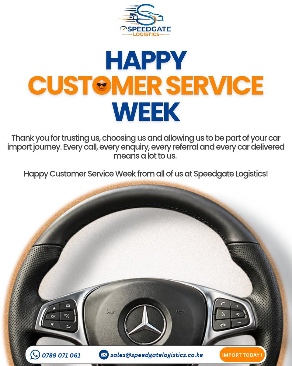 Speedgate_ke's tweet photo. To all our wonderful clients,

Happy Customer Service Week ! https://t.co/v5N0GwvVVO