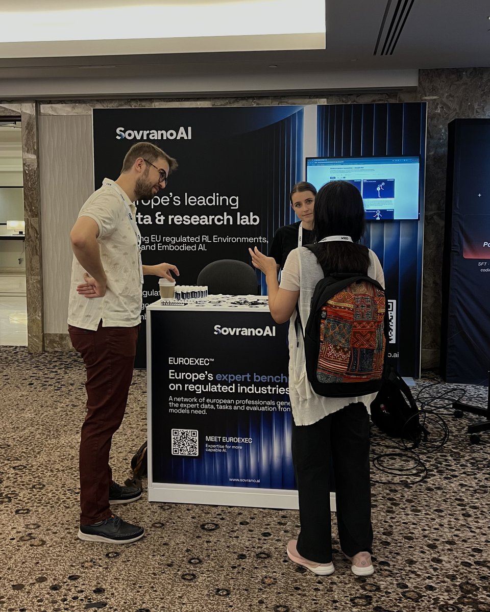 SovranoAI's tweet photo. San Francisco we are here!
@COLM_conf starts today, and the Sovrano team is officially here. If you’re around, come meet us! We’ve got a few things happening at the booth over the next couple of days, so come find us and say hi :) https://t.co/8yqkhrN42l