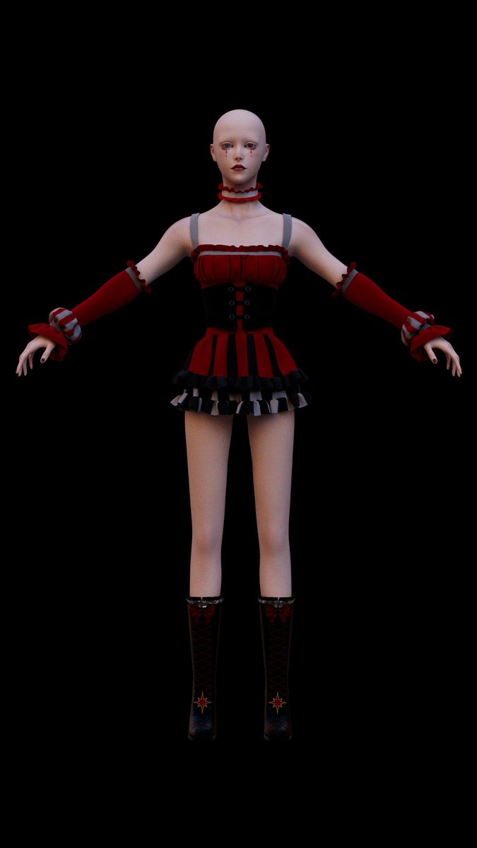 Noxenx_'s tweet photo. WIP____still working on the outfit ✨

#3DArt #3DCharacter #DigitalArt #CharacterArt #3DModeling  #belender #Maya #Zbrush #3dart https://t.co/11bIEaRHI6