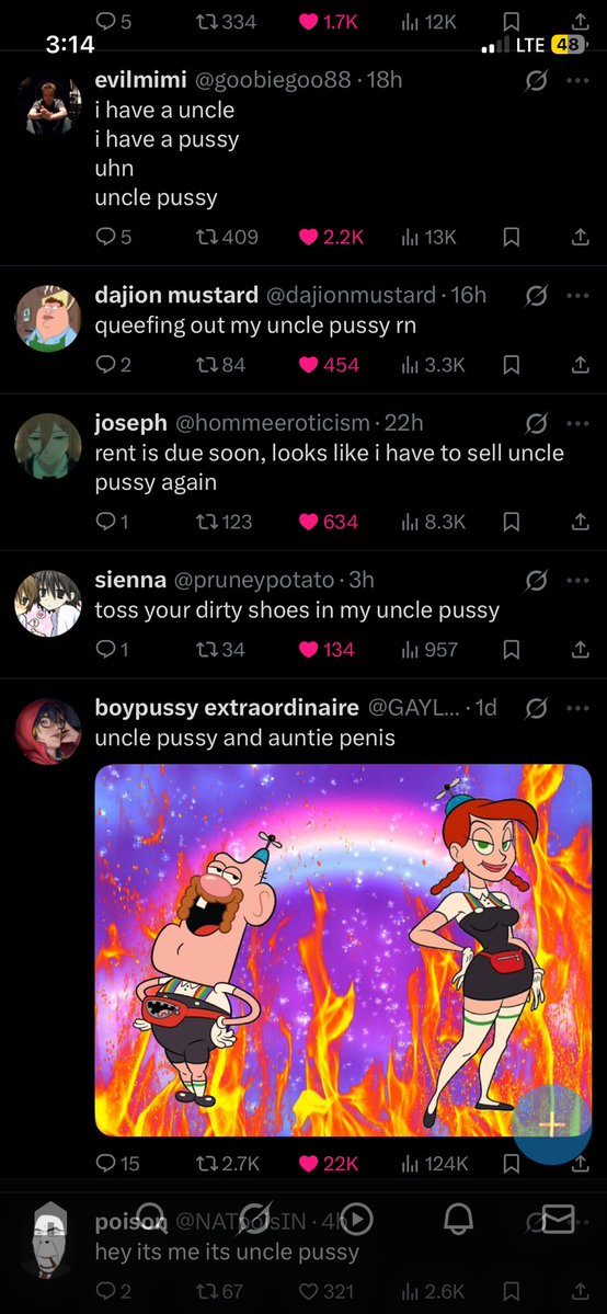 collisionspixie's tweet photo. There has to be more to talk about than uncle pussy you guys https://t.co/CH4q7rofaF