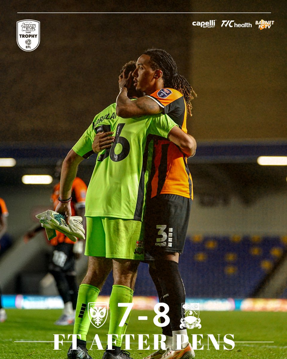 BarnetFC's tweet photo. Victory on penalties 🤩 🐝 https://t.co/DhnCeXvHNg