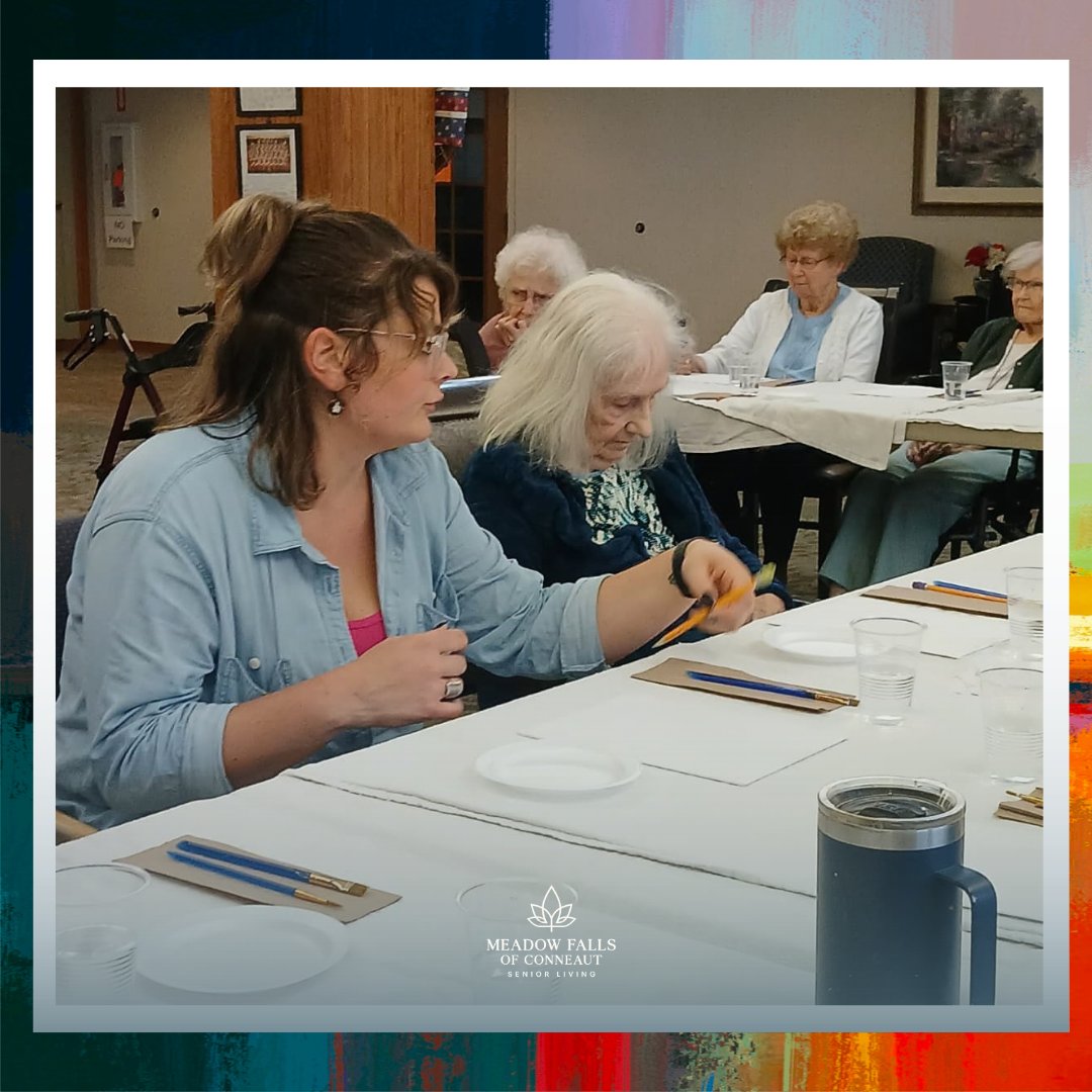 MeadowConneaut's tweet photo. 🎨🎃 Art with Chris Davis got spooky! 🖤 Our residents created adorable paintings of little black cats and jack-o’-lanterns to celebrate the spooky season. 🐈‍⬛🎃✨

#ArtWithChrisDavis #HalloweenArt https://t.co/TM5DBu5huG