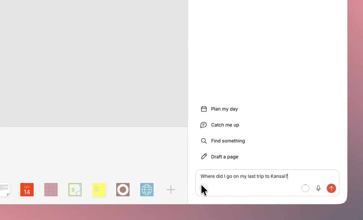 AbugaEvan's tweet photo. Asking Oki Home about a trip to Kansai and getting instant context looks impressive in this demo. This Personal AI Computer runs its 27B model locally. Learn more about the Memory Computer at https://t.co/9naWNB2pNE. https://t.co/M1f5S9pJzq