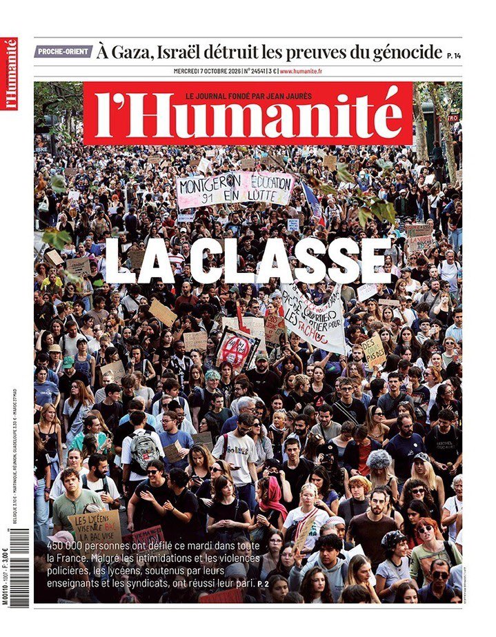 LeaBalage's tweet photo. La une exceptionnelle de l’Huma ❤️ https://t.co/7MdVyBAGXd