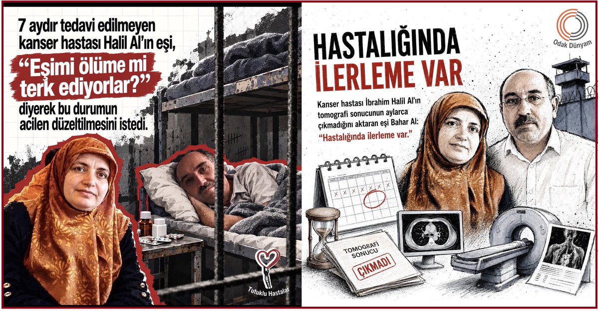 LiberalAlperen's tweet photo. Sarayın gözüne girmek, 
Üst mahkemelere atanmak,  
Üzerindeki lekeleri örtmek... isteyen hakimler;
hamile, 
bebekli anne, 
engelli,
yaşlı ve hasta tutsakları kasten tahliye etmiyor!

HalilAla SkandalRapor https://t.co/biJEVylrdI