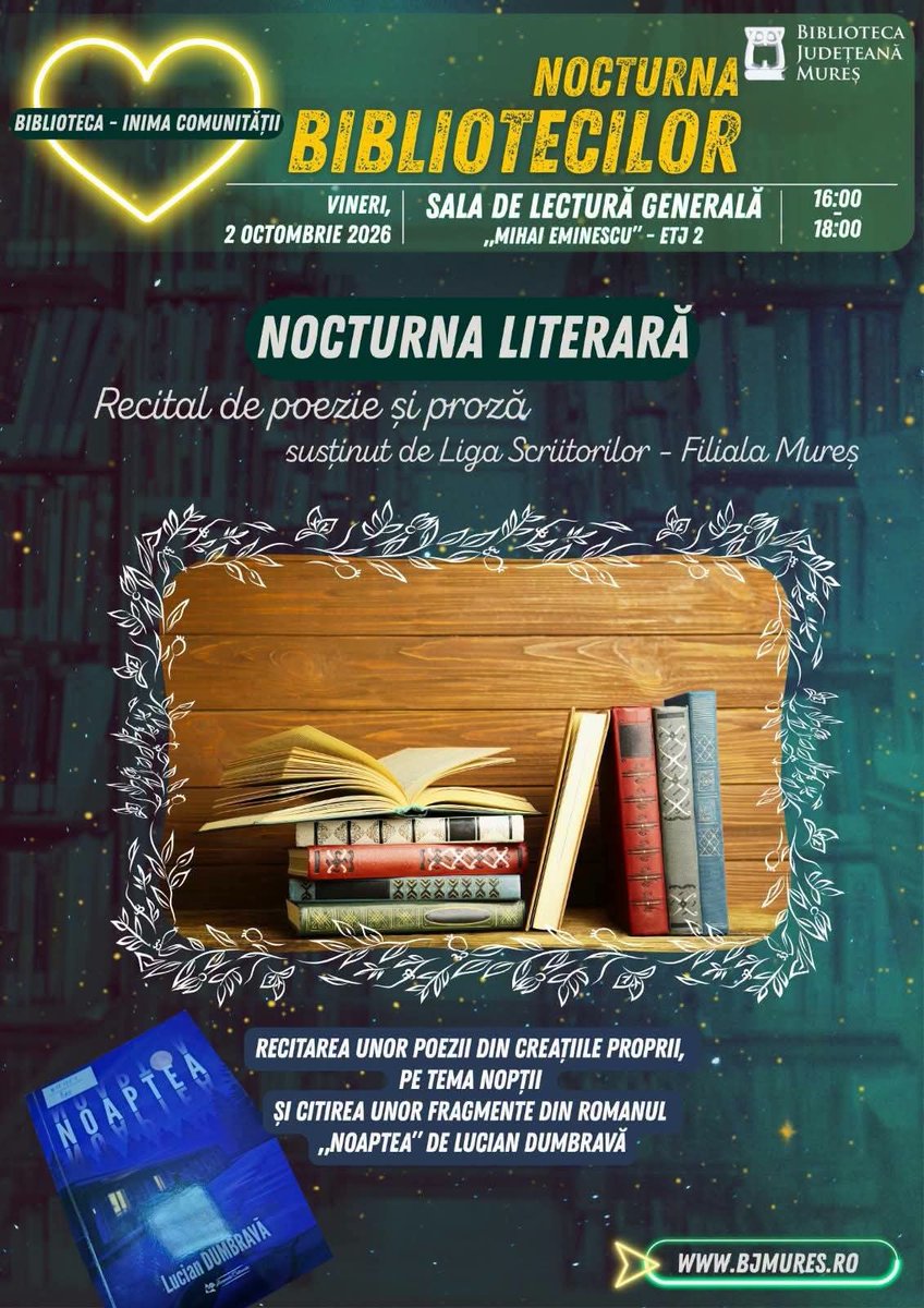 prof_andreigutu's tweet photo. Clipe frumoase alături de oameni minunați, la „Nocturna literară”, în cadrul Cenaclului „Aurel Filimon” al Ligii Scriitorilor din România – Filiala Mureș. O seară dedicată poeziei, literaturii și bucuriei de a fi împreună. https://t.co/7At1fUmJ7U