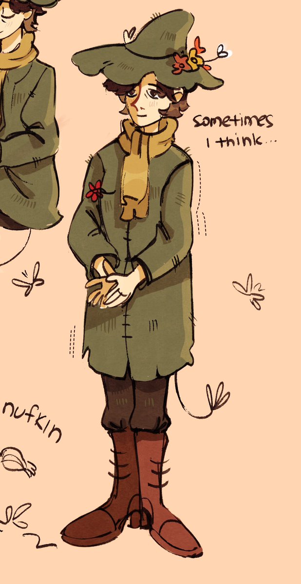 aker_san's tweet photo. A funny forest gentleman is drinking his tea and pondering eternity. Be like him.

#snufkin #moomin #art #artonX https://t.co/mgqPuBj51u
