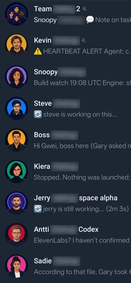 XavAnd32's tweet photo. My Telegram looks like a team chat.

Every contact is an AI agent in Threadwork, with its own job and its own Telegram bot. One plans, one researches, one builds, one checks the others. https://t.co/W5OAnpxkfA