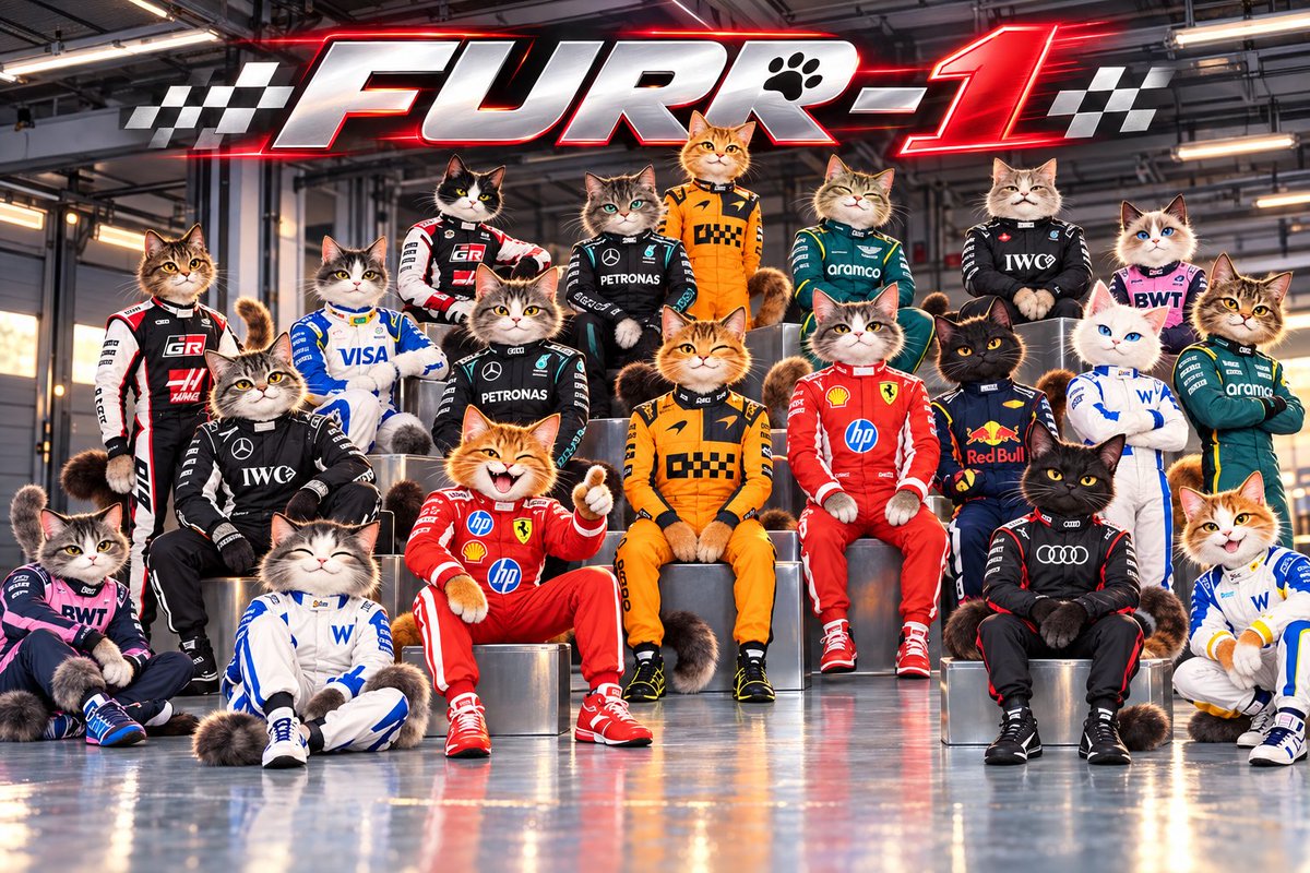 SpinnWheelSOL's tweet photo. From pit lane to purr lane. FURR-1 https://t.co/XZPCwKHjTQ