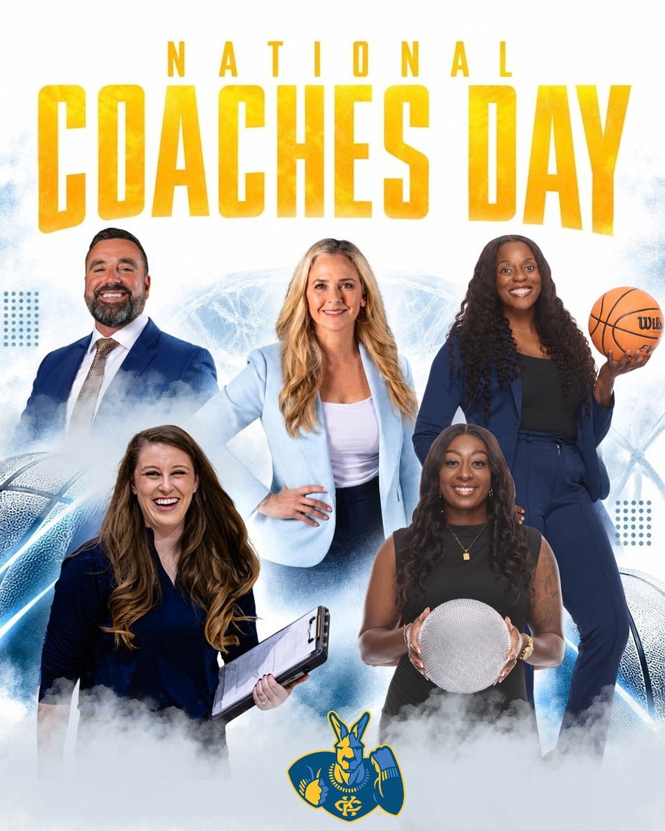 KCRoosWBB's tweet photo. Happy National Coaches Day! ✨

Thank you to our coaches for your leadership, dedication, and endless support. We appreciate everything you do on and off the court! 💙💛
#RooUp https://t.co/eN0NYUX436