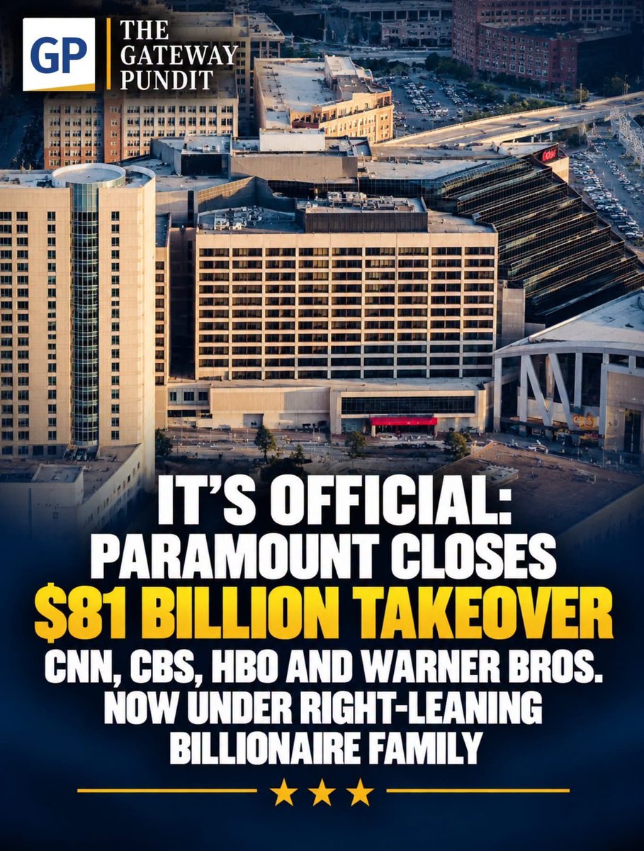 zach_rehl's tweet photo. This is great, I knew HBO was part of this deal, but didn’t know CNN and CBS were too, explains why the left was losing their minds so bad over the Paramount WB merger.
Credit @gatewaypundit https://t.co/BCuSDvFwH4