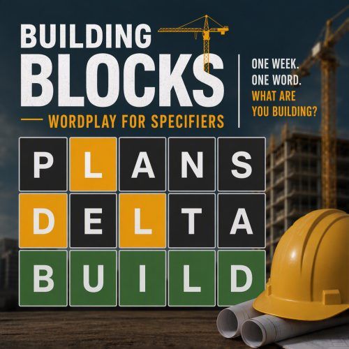 SpecifierMagCSI's tweet photo. Play Building Blocks: Wordplay for Specifiers—Ocotber 6, 2026 https://t.co/4o7CTr2SGG #buildingblocks https://t.co/woBNHV7PBv