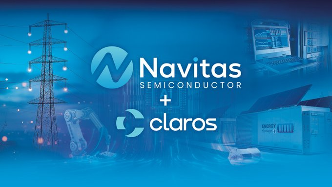 StockSavvyShay's tweet photo. $NVTS just closed Claros adding integrated voltage regulators next to AI processor and more than doubling its 2030 AI power opportunity to $8B.

Navitas now spans nearly the full power path from 10 kV SiC near the grid to 800V rack conversion, GaN inside the rack and power at the chip itself which CEO Chris Allexandre calls a “defining step.”