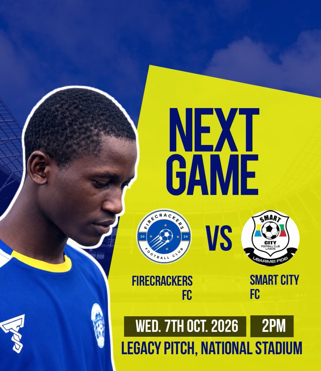 FirecrackersFc's tweet photo. A battle of brains and boots. Smart City, see you tomorrow. 🧠⚽ https://t.co/mTp0IJTVAe