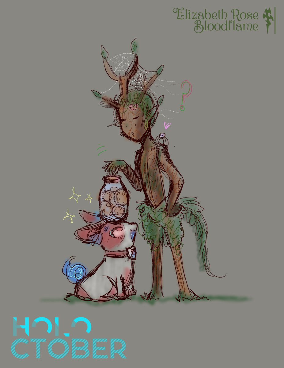 ERBloodflame's tweet photo. Day 6 - Stickman...
📜"If friend shaped then enjoy cookie!?" the little Rosarian excitedly said offering the man made of sticks a sweet treat...📜
#holoctober #BFKingdom https://t.co/YIXeJZuQZF
