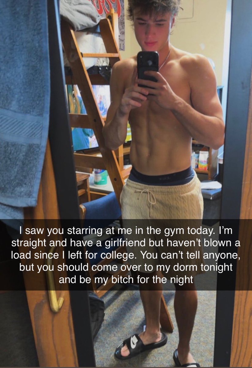 Str8Guys4U's tweet photo. You met a straight frat bro at the gym today and he sent you this message after he got home… are you going to go to his dorm and be his bitch? 

#kink
#straightbro
#fratboy
Photo credits-@str8boyworship 
18+ https://t.co/sTjvA4NumU