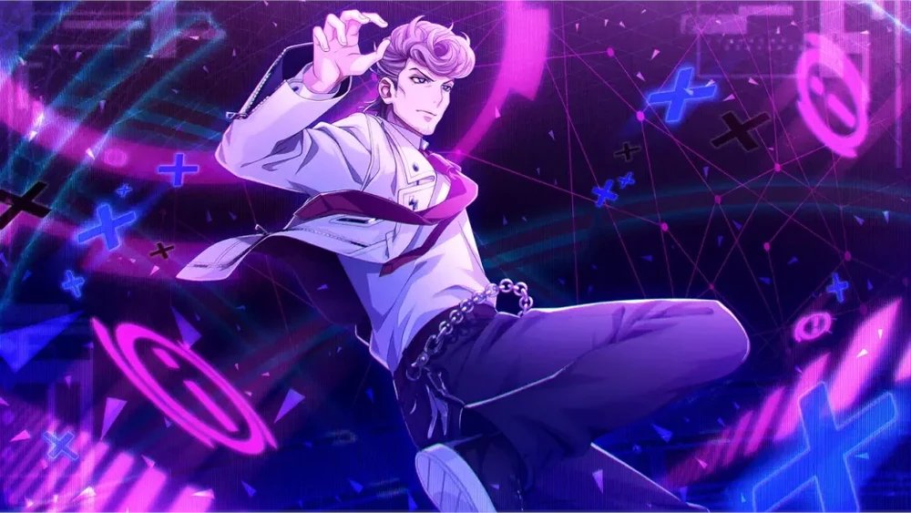 hypmicfunfacts's tweet photo. Hitoya keeps a pair of gloves in his back pocket (on the same side as his belt chain)! You can see them slightly in his movie sprite and a few card artworks, and if you watch the stage plays you’ll be able to see them more clearly! https://t.co/j9HZSHLy5O