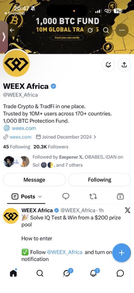Splendid_Gy's tweet photo. @WEEX_Africa @hafeez011 Let me try my luck. 🤲

@Living4Decors 
@CityPowerJhb 
@Cryp_toba 

The answer is 30. 

#WEEXIQTEST https://t.co/GVJ8L1806l