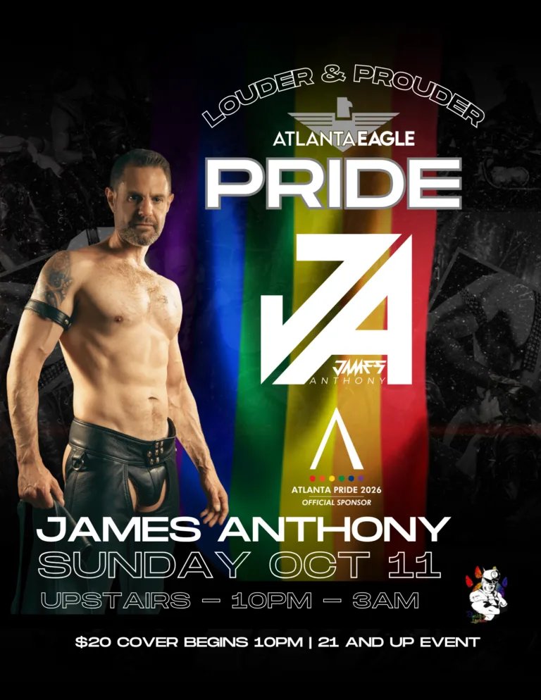 AtlantaGayEvent's tweet photo. Pride Sunday @ The Eagle
Sun, Oct 11th
4pm-9pm
NEON THE GLOWGOBEAR: Louder &amp; Prouder

10pm-3am
JAMES ANTHONY: Louder &amp; Prouder

Atlanta Eagle
1492 Piedmont Ave NE, Atlanta, GA 30309 https://t.co/3OniGz78fB