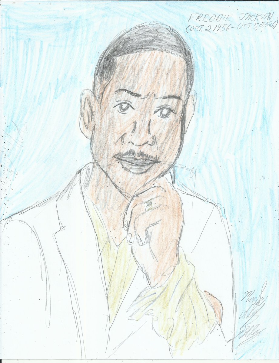 MarkIrby1's tweet photo. Rest In Peace Legedary R&B Singer @thegurlljt Freddie Jackson (October 2, 1957-October 5, 2026). You Will Never Be Forgotten. #artwork #singer #randbsinger #soulsinger #freddiejackson #rip #ripfreddiejackson #gonebutnotforgotten #gonetoosoon #portrait https://t.co/PXqwOuZWV2 https://t.co/lNUTDYfdB7