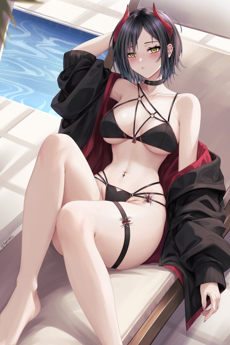 lynumu_'s tweet photo. Temptation 🕷️
Did a fanart swimsuit design for Ulrich! 
#AzurLane #アズールレーン https://t.co/LyyStTLgYn