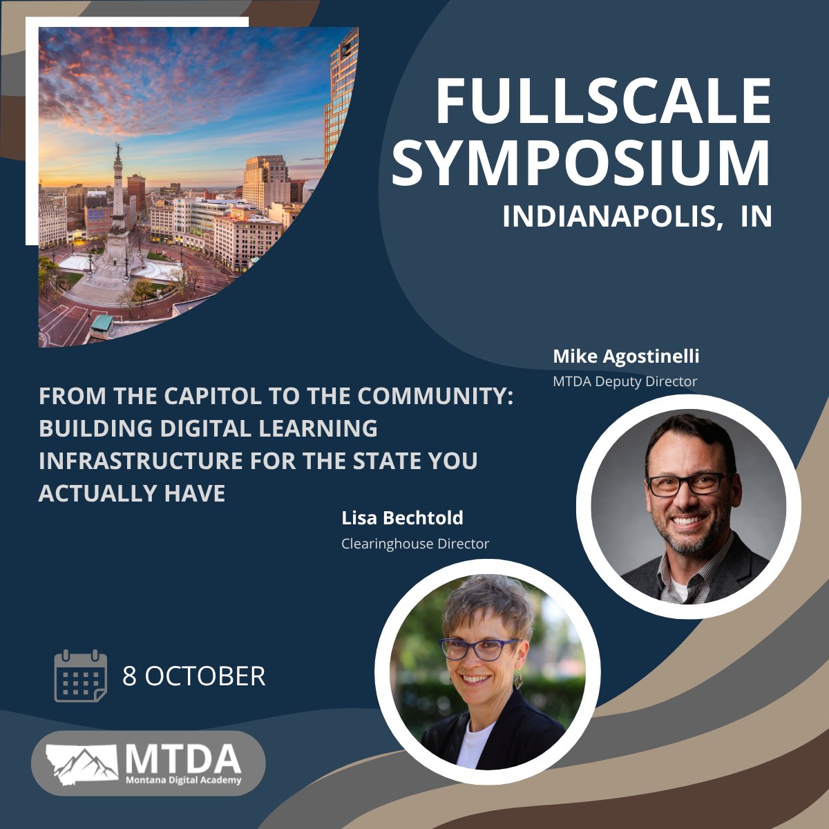 MontDigAcad's tweet photo. Heading to the FullScale Symposium this week?

Catch the MTDA presentation: "From the Capitol to the Community: Building Digital Learning Infrastructure for the State You Actually Have." 💡

Join the discussion on shaping solutions that serve our schools where they are today. https://t.co/s6aIWxuwFN