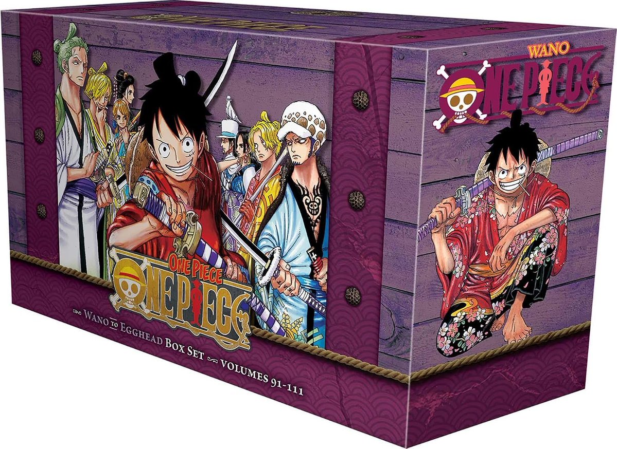 TCGOP_Alert's tweet photo. Preorders for One Piece Box Set 5: Wano to Egghead (Vols 91-111) are live on Amazon! It features an exclusive TCG paper playsheet with manga art and a double-sided color poster. You won't be charged until it ships. CardGame #OnePiece #OnePieceCardGame https://t.co/1Tv5JXxDJ2