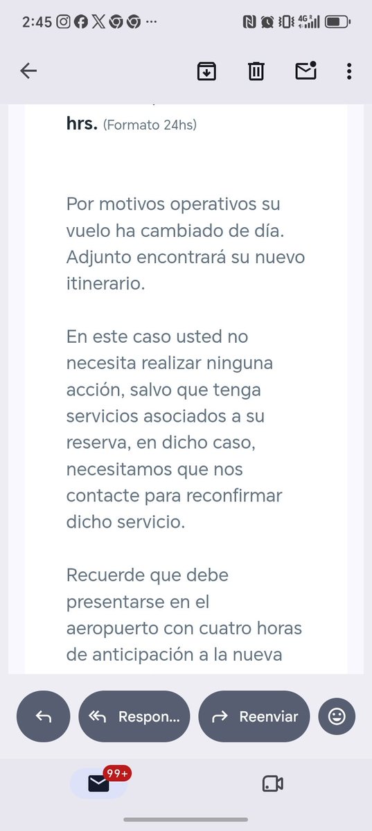 barichacho's tweet photo. @SirChandlerBlog Me pasaron el vuelo una semana y no hay forma de comunicarse con ellos.. Del. 20 al 27 de octubre el regreso desde Madrid a Ezeiza. Son horribles https://t.co/LBlYhXCIYg